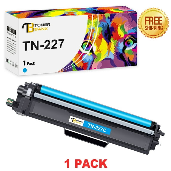 Toner Bank Compatible Toner Cartridge for Brother TN227 TN223 TN-227C MFC-l3750cdw MFC-l3770cdw HL-l3210cw HL-l3270cdw HL-l3290cdwb Cyan, 1-Pack