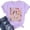 Purple, variant on QHWAUAKFBN T Shirts For Women Trendy Graphic Floral Print Colored Cotton Tshirts Top