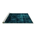 thumbnail image 2 of Ahgly Company Machine Washable Indoor Rectangle Abstract Turquoise Blue Modern Area Rugs, 5' x 7', 2 of 4