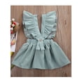 thumbnail image 3 of Aunavey Baby Girls Corduroy Suspender Skirt Kids Ruffled Casual Strap Sundress Overall Skirt Outfit, 3 of 5
