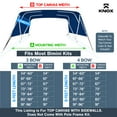 thumbnail image 2 of Knox T32G-G3 67-72 in. Universal 3 Bow Bimini Top Replacement Canvas & Detachable Sidewalls with Storage Boot, Navy Blue, 2 of 7