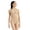 Beige, variant on Plunge Neck Mesh Midriff Leotard