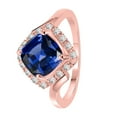 thumbnail image 2 of AoneJewelry 2.35 Carat 10K Rose, White & Yellow Gold Tanzanite Halo Diamond Ring, 2 of 5