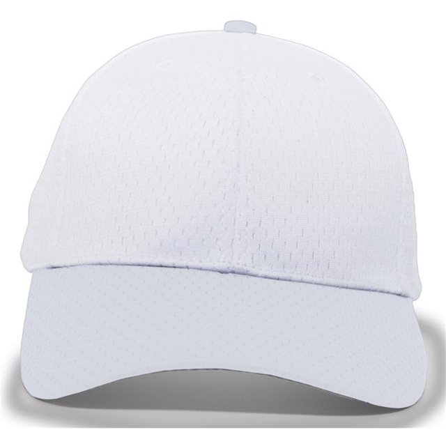 Pacific Headwear 805M.005.OS Coolport Mesh Hook & Loop Adjustable Cap, White - One Size