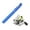 Blue, variant on AREALER Pocket Collapsible Fishing Rod Reel Combo Pen Fishing Pole Kit Telescopic Fishing Rod Spinning Reel Combo Kit