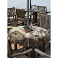 thumbnail image 2 of Outdoor Tablecloths with Umbrella Hole & Zipper, Vintage Flowers Round Tablecloth 54 Inch, Birds Retro Art Elegant Farmhouse Rustic Waterproof Table Cloth, Patio/Pool/Picnic Table Covers, 2 of 8