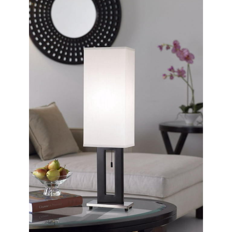 Floating square black modern table lamp deals