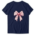 thumbnail image 5 of EchfiProm Womens Shirts Graphic Tee Valentine Day Casual Valentine Bow Print Plus Size Tops for Lover Short Sleeve, 5 of 5