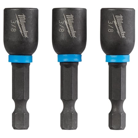 UPC: 0045242196494 | Milwaukee 49-66-4525 Shockwave 3/8  1-7/8  OAL Magnetic Nutdriver (3 Pack)