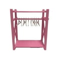 thumbnail image 3 of SSNTSY Doll Closet Organizer, Doll Clothes Hanger & Rack Set, Portable Doll Clothes Storage Organizer for 15/17cm Doll Outfits and Accessories, Mini Wardrobe Rack, Clothes Storage & Display Set, 3 of 9