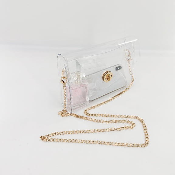 ibiyuan Oversized Tote Bags For Women Stadium Approved See-Through Clear Crossbody Handbag for Women, Transparent Purse for Concerts Sports Games Gifts