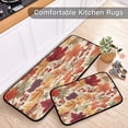 thumbnail image 6 of Kitchen Floor Mat 2 Sets Carpet Floor Mat Kitchen Mat Bathroom Mat Living Room Mat Bedroom Mat Absorbent Delicate Fabric No Ball Cute Yellow Leaves, 6 of 7