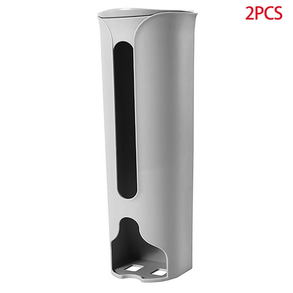 Xingzhi 2 Pcs Support Mural en Plastique pour Sacs de Cuisine Organisateur de Poubelle, Gris
