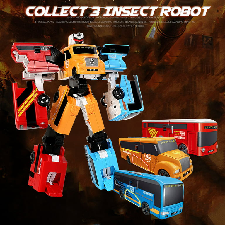 Educational Games for Kids 8-12 Train body transforming robot Autobot boy model toy (Yunsu King-Alloy Bus 3 in 1) - Walmart.com