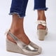 thumbnail image 4 of Verano Color sólido Baotou Sandalias de cuña diarias serpentinas para mujer Zapatos de mujer Wmkox8yii shjk1872, 4 of 8