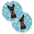 thumbnail image 1 of Snowflake Min Pin Set of 2 Cup Holder Car Coaster, 1 of 1