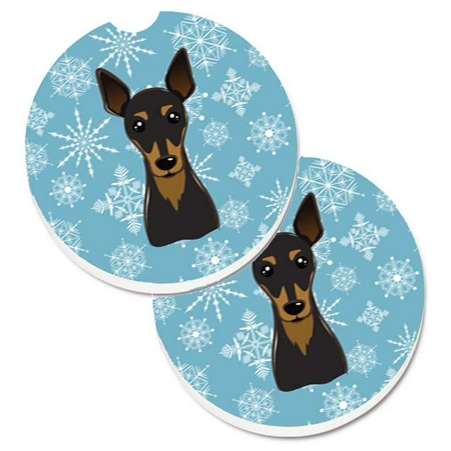 Snowflake Min Pin Set of 2 Cup Holder Car Coaster