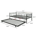 Aukfa Metal Twin Daybed With Trundle, Daybed Twin Size Bed Frames for