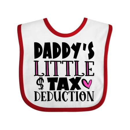 

Inktastic Daddy s Little Tax Deduction Pink Hearts Gift Baby Boy or Baby Girl Bib