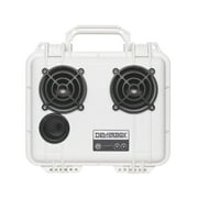 DemerBox DB2 Wireless Speakers Waterproof Portable Rugged Outdoor 40+ h Battery, White