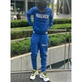 thumbnail image 3 of LovelyWholesale Long Sleeve Hooded Collar Letter Print Kangaroo Pocket Men's Tracksuit Set, 3 of 3