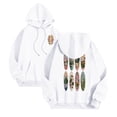 thumbnail image 6 of Godom Women Loose Hoodie Sweatshirt Solid Basic Fleece Letter Long Sleeve Kangaroo Pocket Drop Shoulder Pullovers Top, 6 of 7