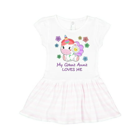 

Inktastic My Great Aunt Loves Me- cute unicorn Gift Toddler Girl Dress