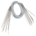 thumbnail image 1 of Smooth Stainless Steel Circular Knitting Needles Set, Durable Yarn Sliding Tips with Comfortable Grip for Basic Projects, Convenient Size Selection, 1 of 7