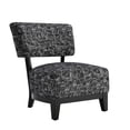 thumbnail image 3 of JERFIT Modern Accent Chair Armless with Cushioned Seat, Black Fabric Upholstery & Tapered Legs for Living Room, Bedroom, 3 of 8