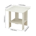 thumbnail image 3 of WEGFTDUOP Modern 2-Layer Nightstand 11.8" Small Storage Cube, Open Bedside End Table, Lightweight 3.2 lb Side Table for Apartment, Dorm, Rental Bedroom, Easy-Assembly Compact Cabinet, 3 of 6
