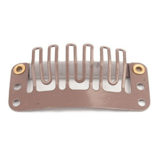 100PCS Wig Clip Professional 6-Teeth Metal Snap Comb Clip Hair Extension Clip