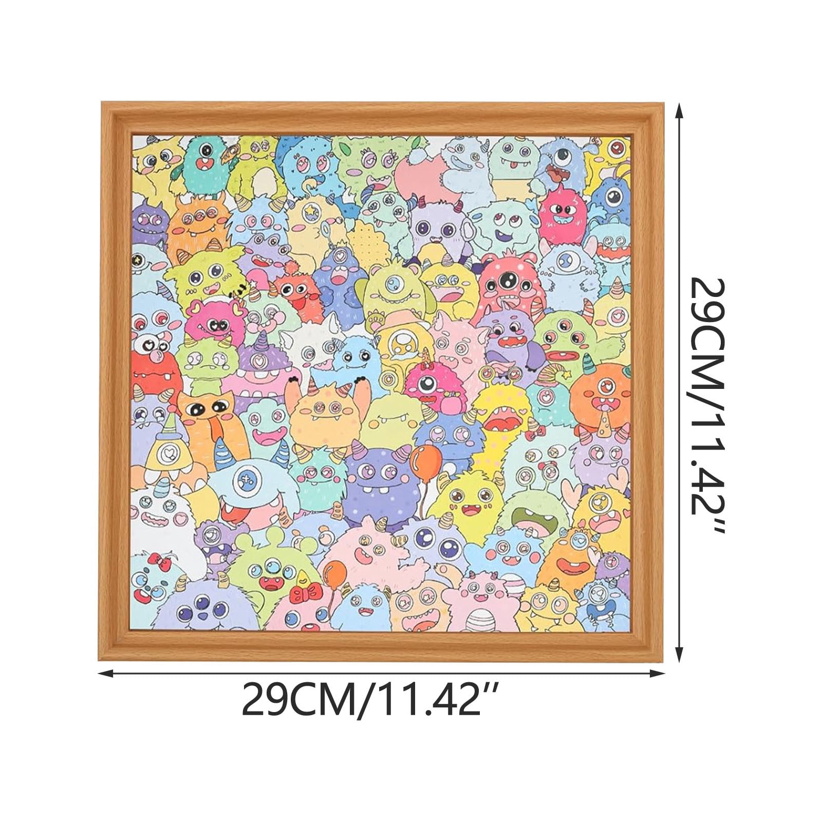 Diy Wooden Coloring Puzzle Kit Creative Assembly Art Set, Hand Paint Puzzle Frame Craft Activity, Wooden Drawing Board With Color Pens Glue Kit, Educational Puzzle Art Home Decor Gift Idea