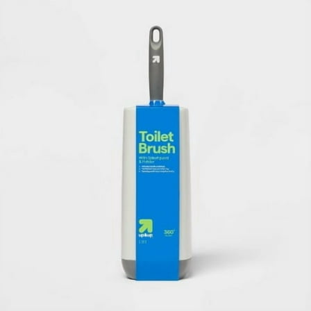 Splash Guard Toilet Brush with Tall Holster