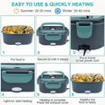 thumbnail image 3 of Heated Lunch Box, 3 in 1 Meal Heating Box (12V / 220V), 1.5L Portable Heated Lunch Box, 40W Heated Lunch Box for Car, Truck, Home or Camping (60W), 3 of 5