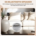 thumbnail image 4 of Altavoz Bluetooth G5 con Carga Rápida Inalámbrica Inteligente Luz de Despertador RGB Colorida Luz Ambiental de Cabecera de Escenario USB, 4 of 9