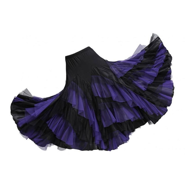 Vestido de baile flamenco, vals, swing grande, rock, traje de baile moderno Púrpura