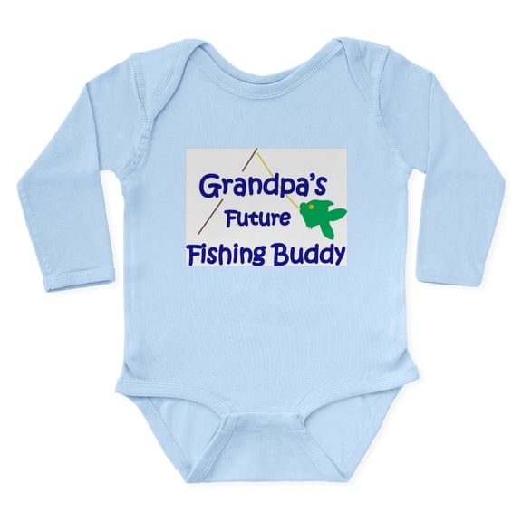 CafePress - Grandpa's Future Fishing Buddy Body Suit - Long Sleeve Cotton Baby Bodysuit