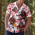thumbnail image 6 of Funny Camping Bigfoot Tropical American US Flag Hawaiian Shirt Patriotic Button Down Short Sleeve Shirt, 6 of 7