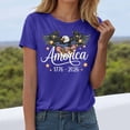 thumbnail image 2 of idosla 250 Anniversary USA Shirt Women's Retro Statue of Liberty 250Th T-Shirt Casual Flag Patriotic Shirt (Blue, XXL), 2 of 8