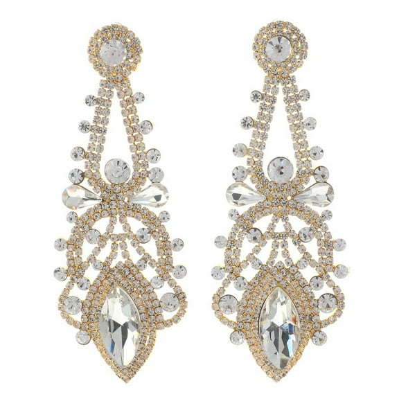 Large Chandelier Rhinestone Earring