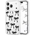 thumbnail image 1 of YWC-Magnetic for iPhone 17 Pro Case, Bow Case Compatible with MagSafe, Wireless Slim Clear Ribbon Aesthetic Phone Cover Anti-Yellowing Shockproof Protective Cover for Women Girl - Black, 1 of 4
