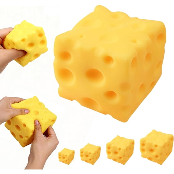 Soft Cheese Squishies Stress Balls Fidget Sensory Toys Anxiety Relief Party Favors Easter Basket Stuffers Gifts