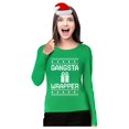 thumbnail image 1 of Tstars Womens Ugly Christmas Sweater Gangsta Wrapper Christmas Gift Funny Humor Holiday Shirts Xmas Party Christmas Gifts for Her Women Long Sleeve T Shirt Ugly Xmas Sweater, 1 of 5