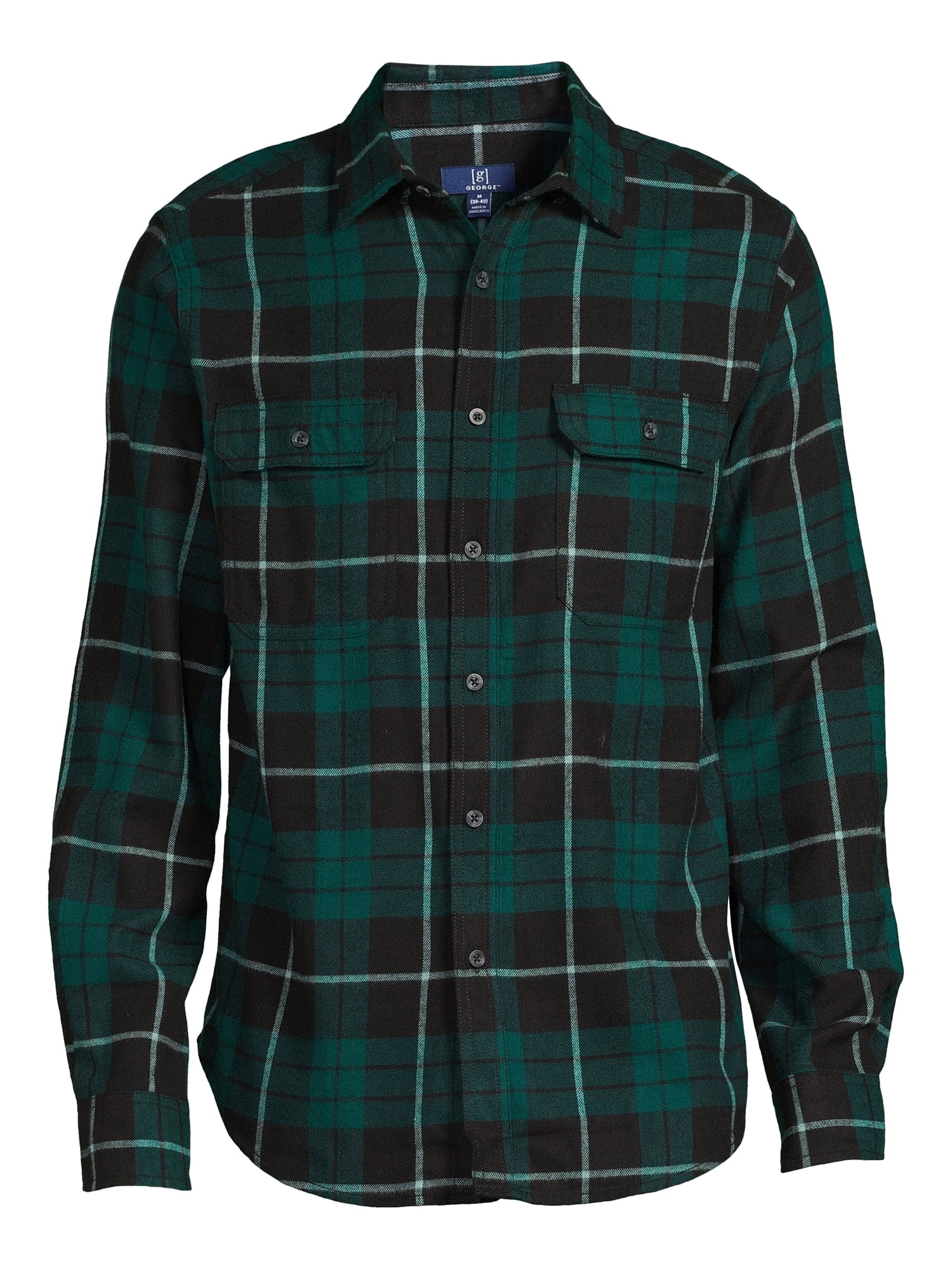 George Men's Long Sleeve Flannel Shirt