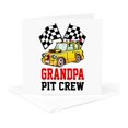 thumbnail image 5 of 3drose, Pit Crew Grandpa Funny Car Race Theme Birthday Party Host, 6 Greeting Cards with Envelopes, 5 of 7