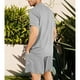thumbnail image 4 of Conjunto de camisa de lino de algodón de manga corta para hombre traje casual con botones transpirable para playa gris L, 4 of 6