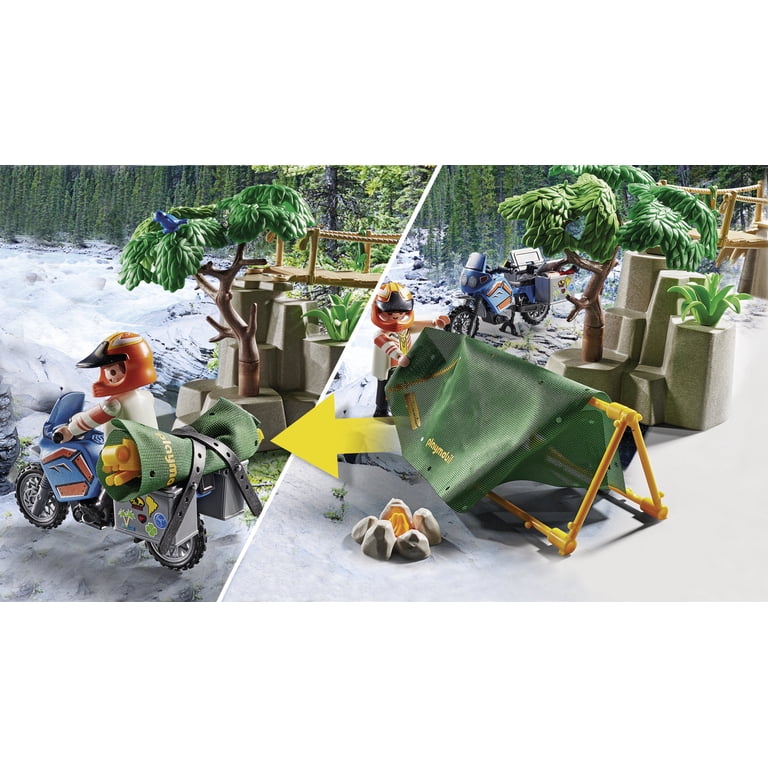PLAYMOBIL Mountain Biker Rescue Set - Includes Figures, Quad, Dog, Stretcher & Accessories, Ages 5-12