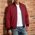 thumbnail image 6 of Men's Casual Lightweight Bomber Jacket Zip Up Stand Collar Baseball Jacket Solid Color Casual Windproof Jacket For Spring Autu Commute Casual Daily Outings, 6 of 9