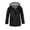Black, variant on Rain Jacket for Girls Water-proof Jackets Boys Lightweight Windproof Windbreaker Zip Up Button Down Hooded Raincoat