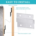 thumbnail image 3 of Cleat Hanger Aluminum Clips Z Bar Wall Mounting Bracket Hardware Kit for Mirrors Shelf Whiteboard Frames Wood Veneer Wall Panel Support Brackets, 3 of 3